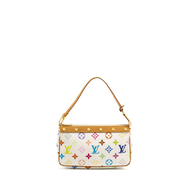 Louis Vuitton Pochette Accessories canvas white multicolour GHW