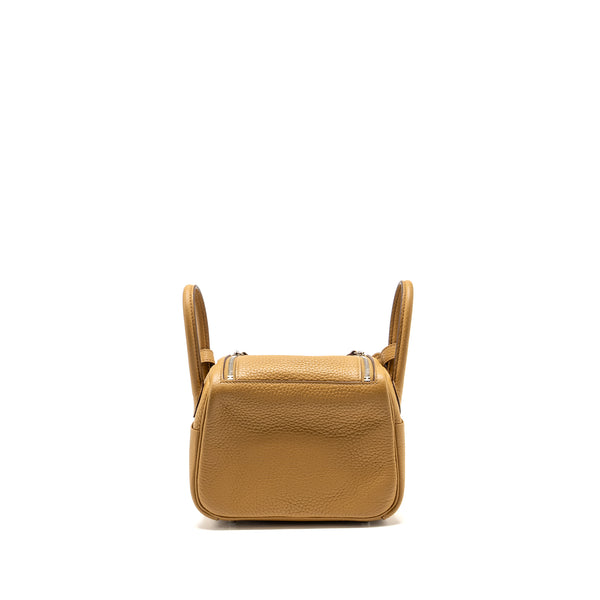 Hermes Mini Lindy Clemence 4B  Biscuit SHW Stamp U