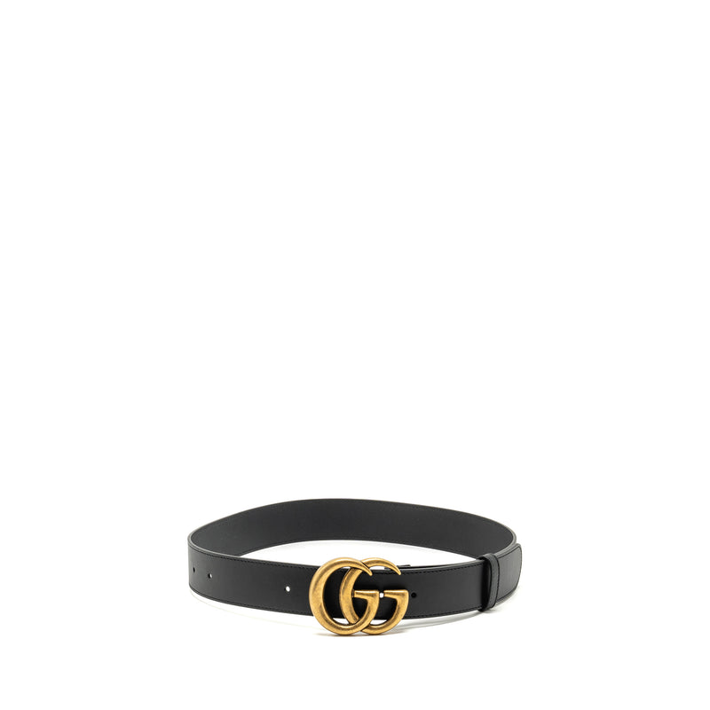 Gucci Size 85 4cm Wide GG Marmont Leather Belt GHW