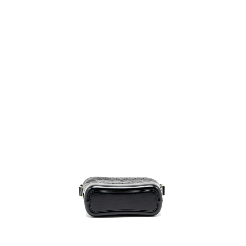 Chanel Small Chevron Gabrielle bag calfskin black multicolour hardware