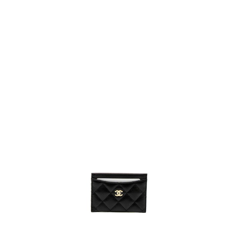Chanel Classic Card Holder Caviar Black GHW (Microchip)