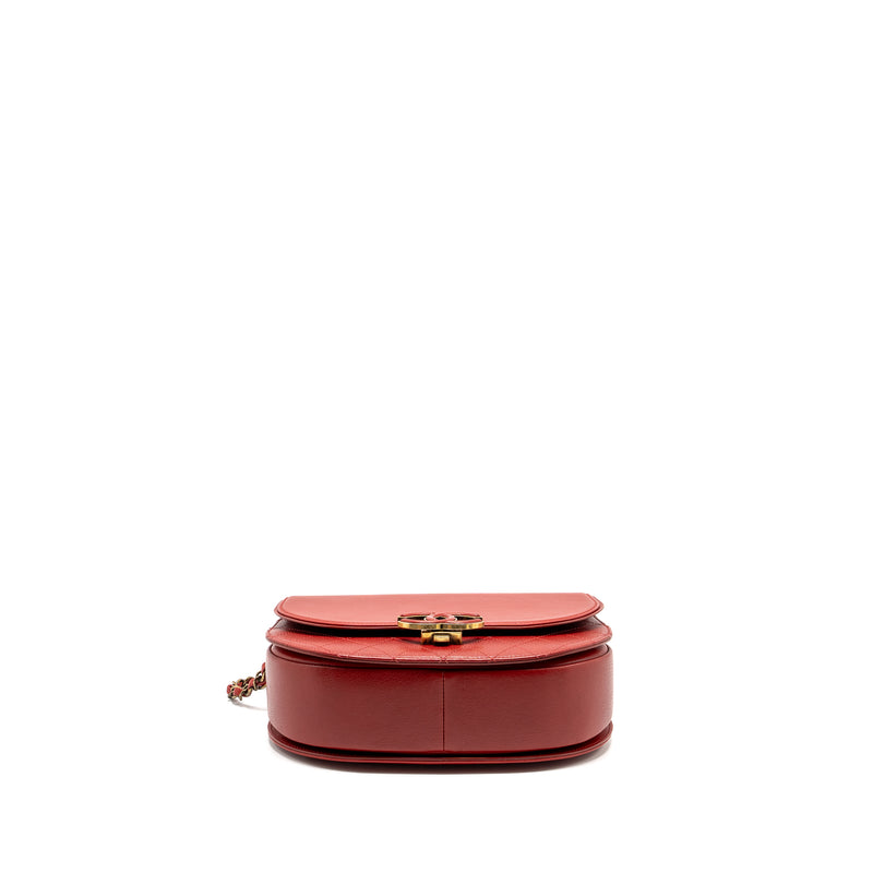 Chanel Medium Coco Curve Flap Bag Calfskin Red GHW