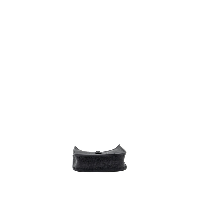 Hermes Mini Evelyn Clemence Black GHW Stamp B
