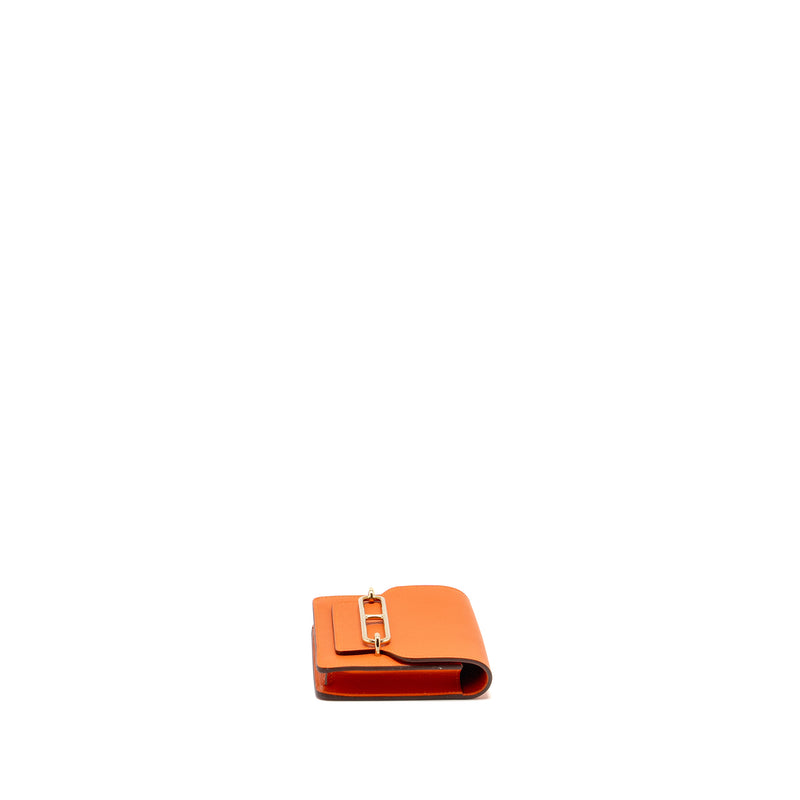 Hermes Roulis Slim Evercolor Orange GHW Stamp U