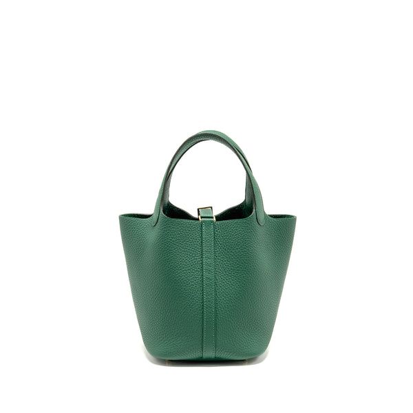 Hermes Picotin 18 Lock Bag Clemence Vert Moyen GHW Stamp K