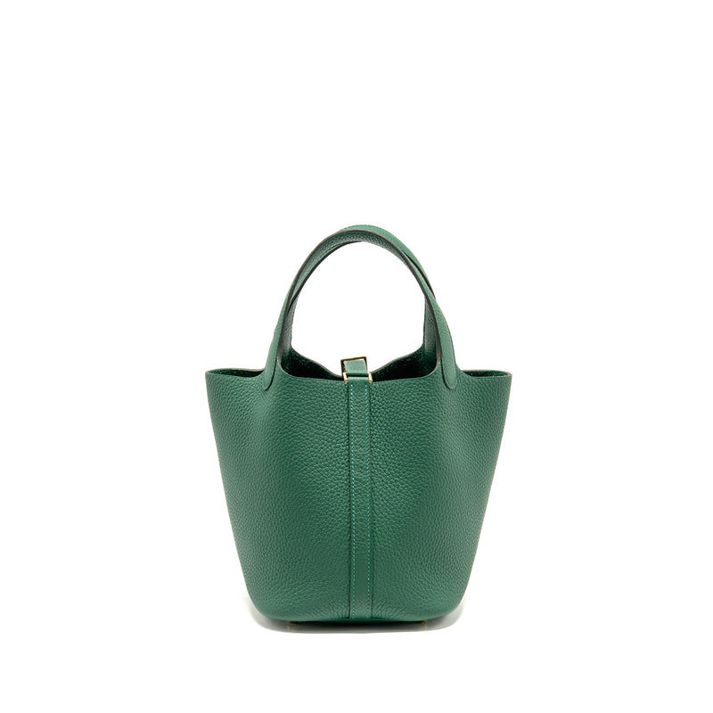 Hermes Picotin 18 Lock Bag Clemence Vert Moyen GHW Stamp K