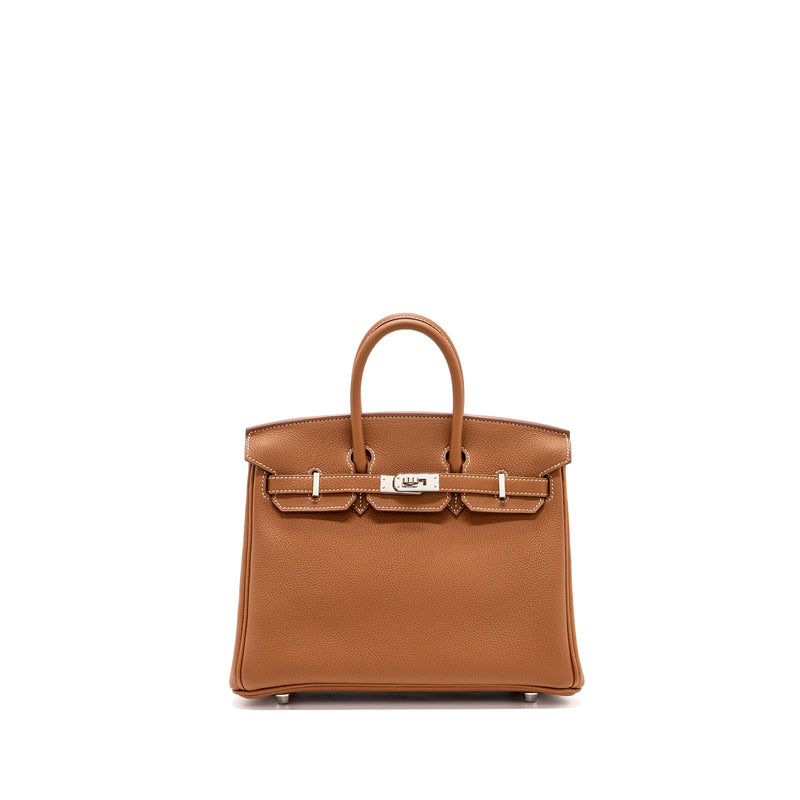 hermes birkin 25 togo gold SHW stamp C
