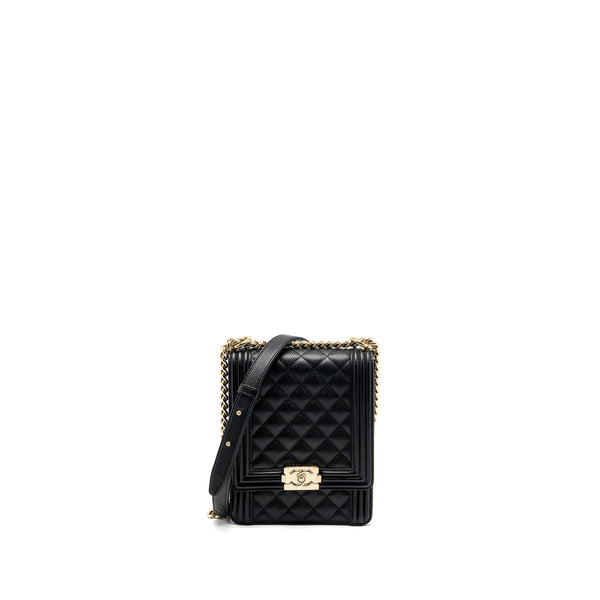 Chanel Vertical Boy Bag Caviar Black LGHW