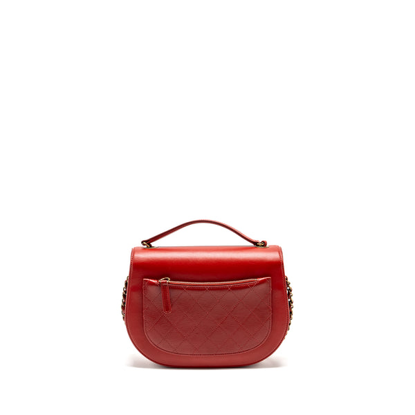 Chanel Medium Coco Curve Flap Bag Calfskin Red GHW
