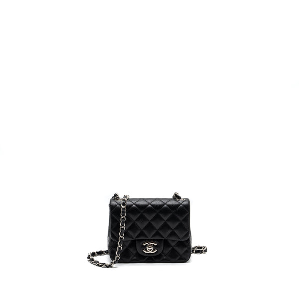 Chanel Classic Mini Square Flap Bag Caviar Black SHW