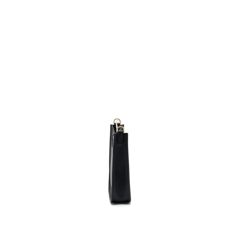 Hermes Mini Evelyn Clemence Black GHW Stamp B