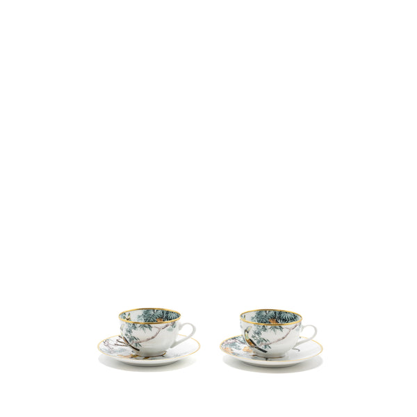 Hermes Carnets d’Equateur tea cup and saucer ( 2 sets)