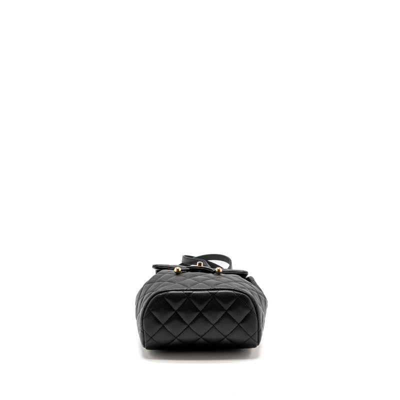 Chanel 23s Quilted Mini Backpack Caviar Black LGHW (Microchip)