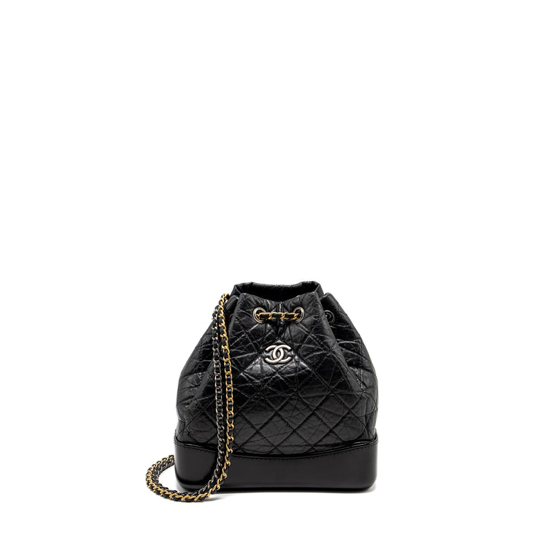 Chanel Small Gabrielle Backpack Calfskin Black Multicolour Hardware (Microchip)