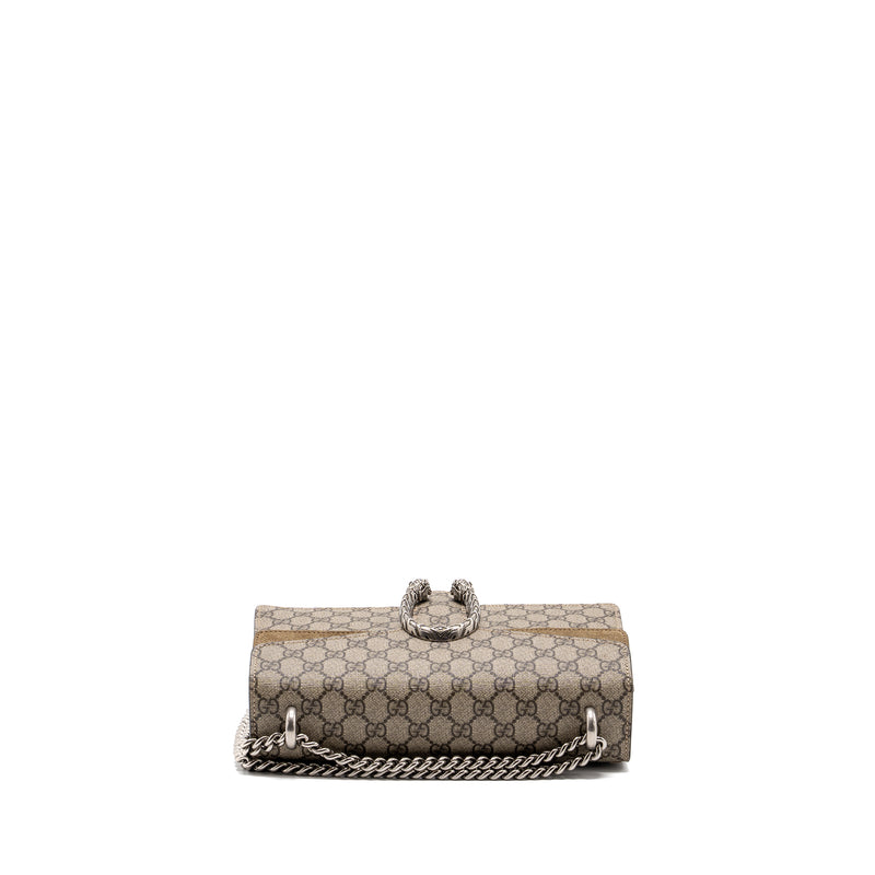 Gucci Dionysus Shoulder Bag GG Supreme Canvas/Suede Leather Beige SHW