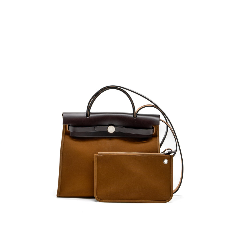 HERMES HERBAG 31 Berline/Vache Hunter Alezan/Ebene SHW STAMP D