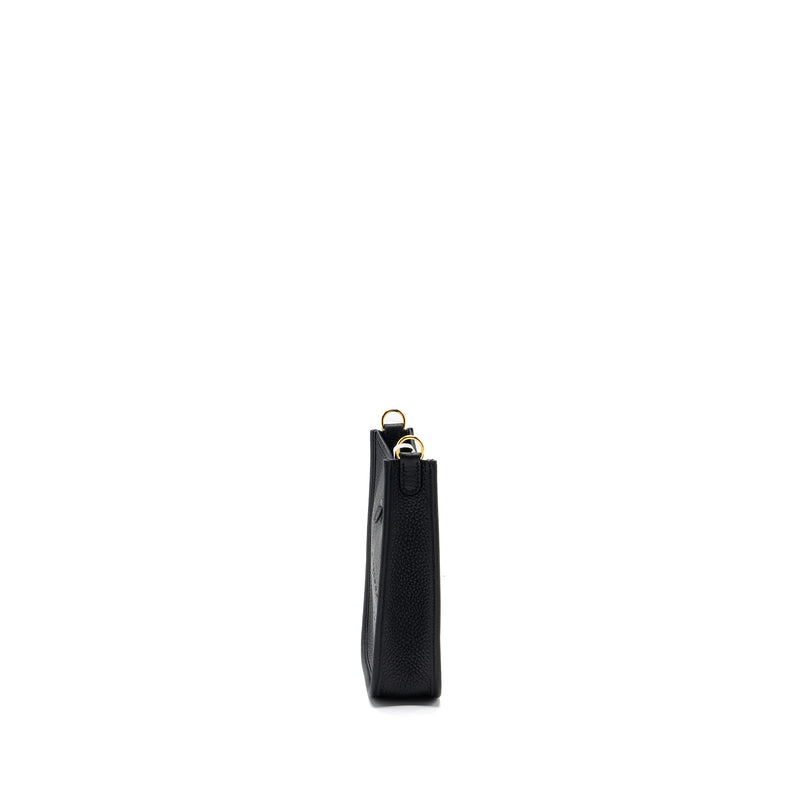 Hermes Mini Evelyn Clemence Black GHW Stamp B