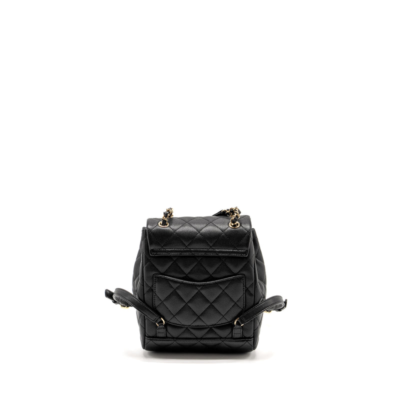 Chanel 23s Quilted Mini Backpack Caviar Black LGHW (Microchip)