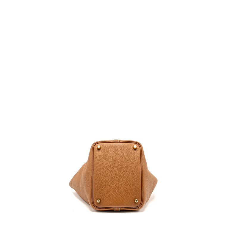 Hermes Picotin 18 Lock Bag Clemence Gold GHW stamp Z
