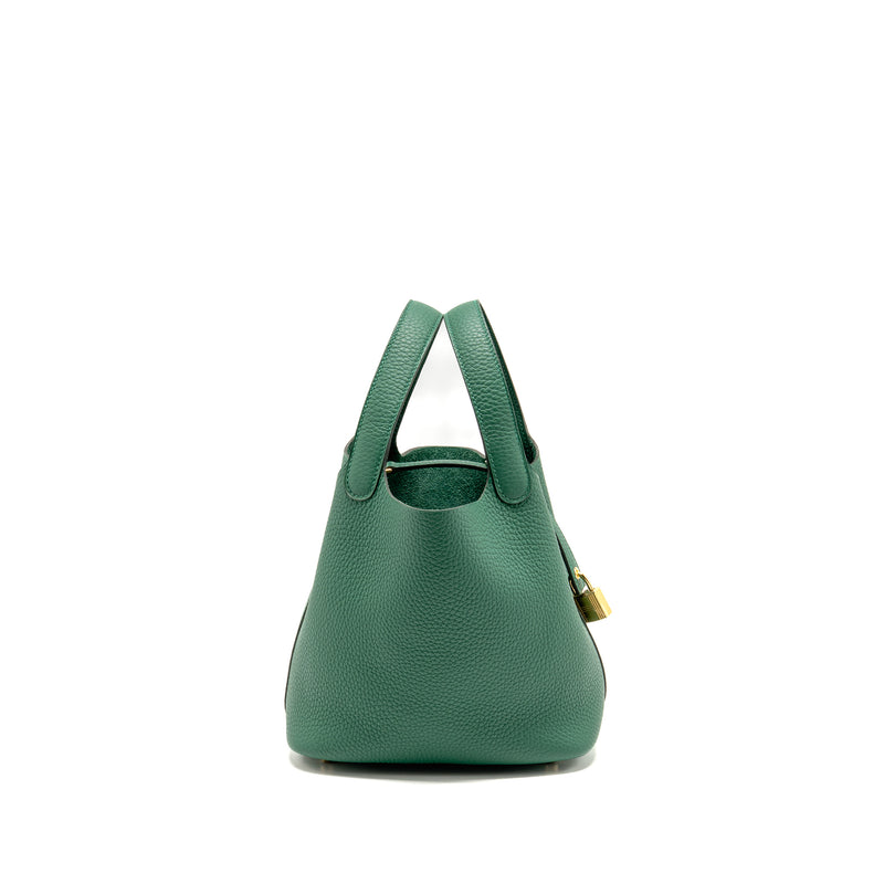 Hermes Picotin 18 Lock Bag Clemence Vert Moyen GHW Stamp K