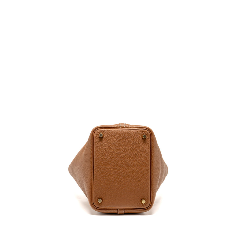 Hermes Picotin 18 Lock Bag Clemence Gold GHW Stamp Y