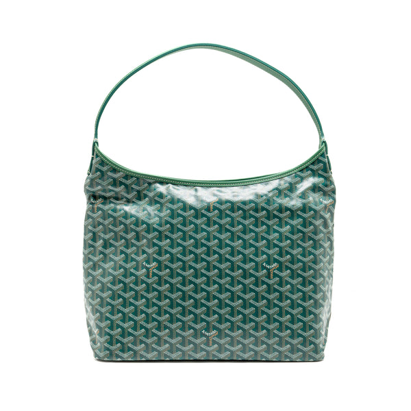 Goyard Boheme Hobo Bag Goyardine Canvas Green SHW