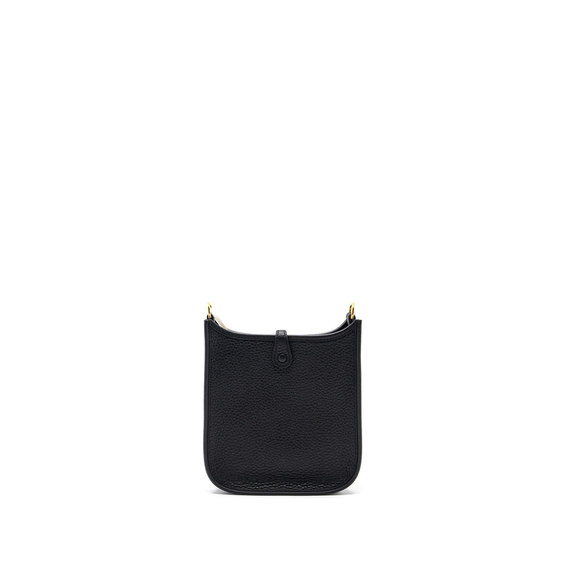 Hermes Mini Evelyn Clemence Black GHW Stamp B
