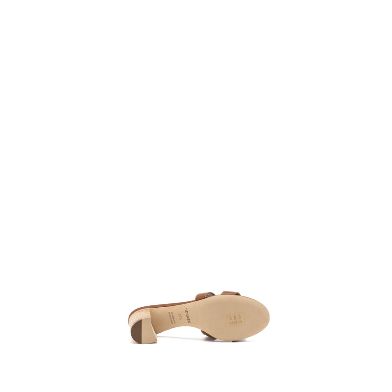 Hermes Size 37.5 Oasis Sandal Calfskin Gold