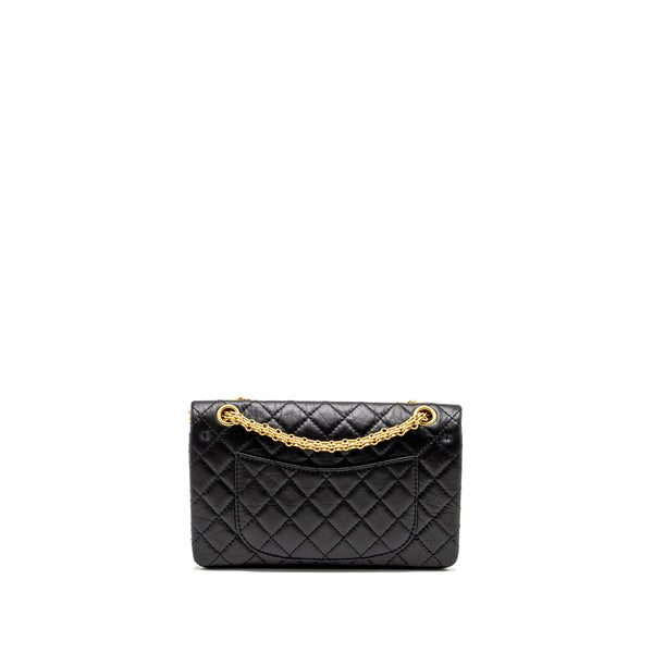 Chanel Small 2.55 Reissue Double Flap Bag Aged Calfskin Black GHW (Microchip)