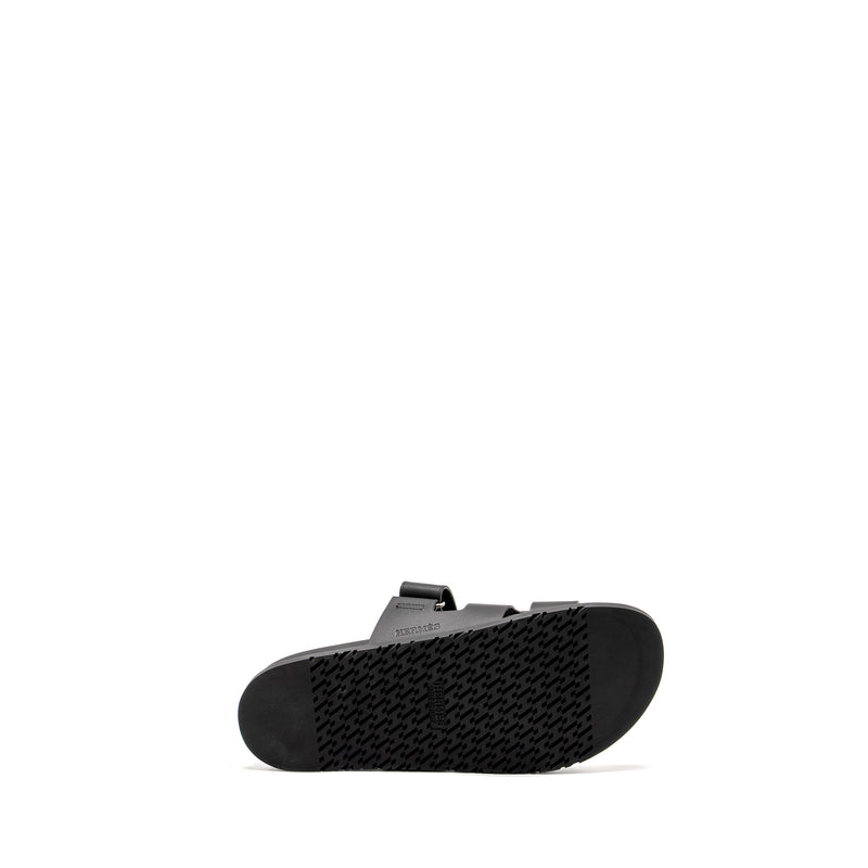 Hermes Size 45 Homme Chypre Sandals Black
