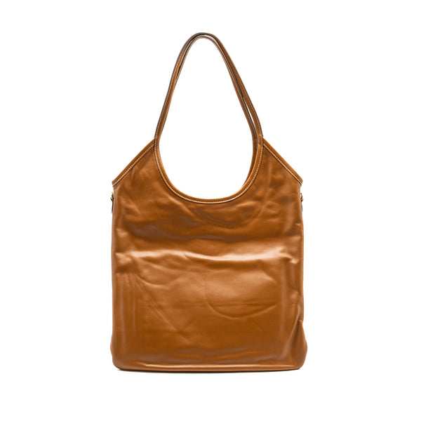 Miu Miu Ivy Leather Bag Calfskin Caramel GHW