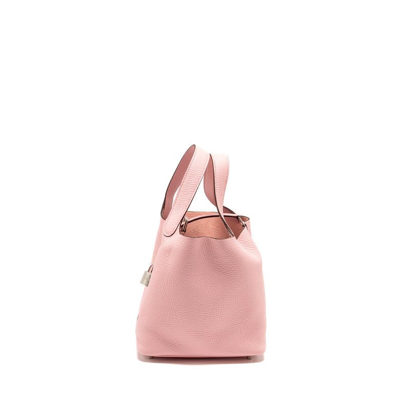 Hermes Picotin 18 Lock Bag Clemence 3Q Rose Sakura SHW Stamp B