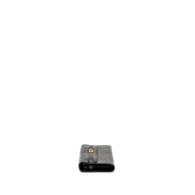 Hermes Kelly To Go Lizard Niloticus Lisse Black GHW Stamp U