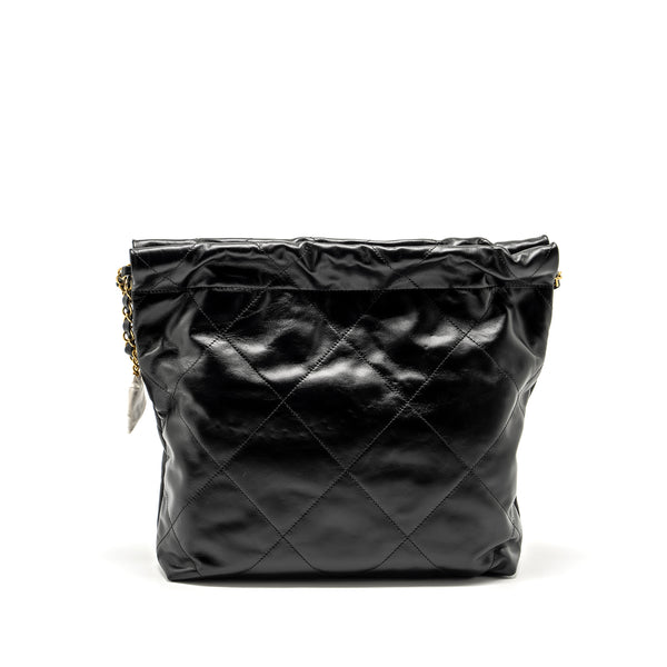 Chanel Small 22 Bag Shiny Calfskin Black GHW (Microchip)