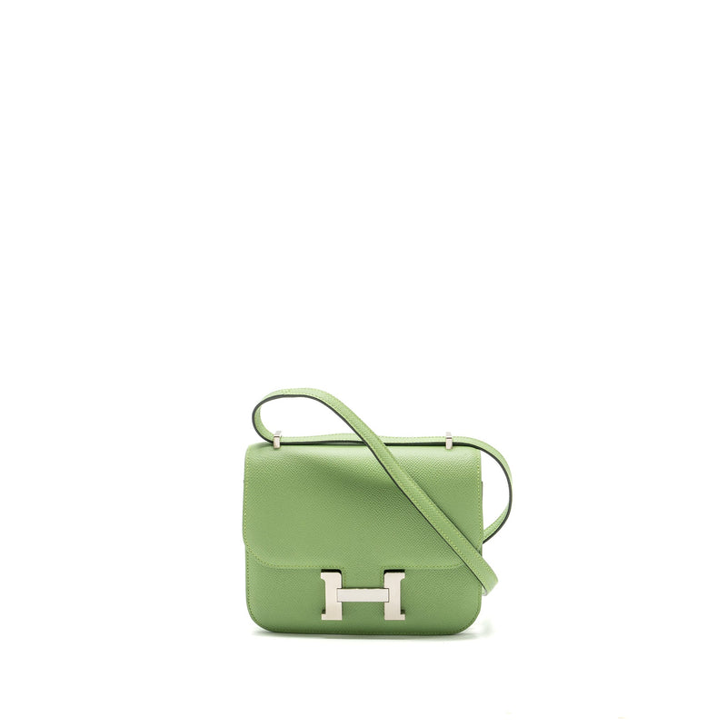 Hermes mini Constance Epsom Vert Criquet SHW stamp Y