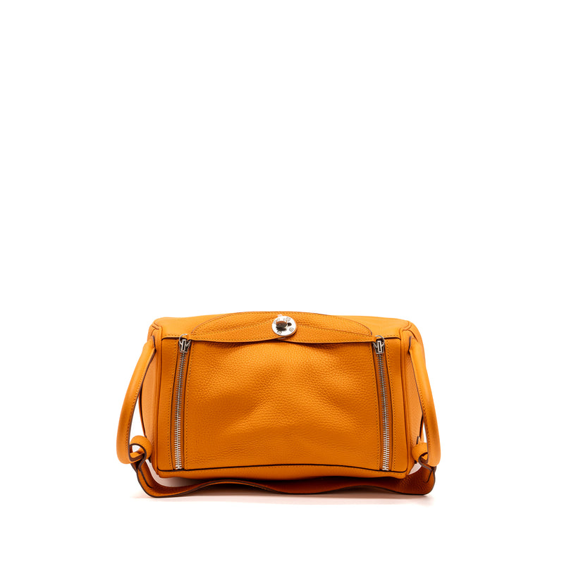 Hermes Lindy 30 Clemence Apricot SHW Stamp D