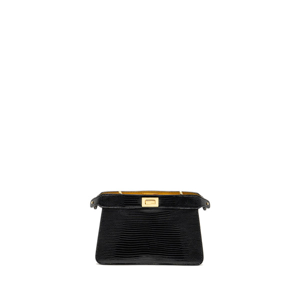 Fendi Peekaboo I See You Bag Lizard Black GHW