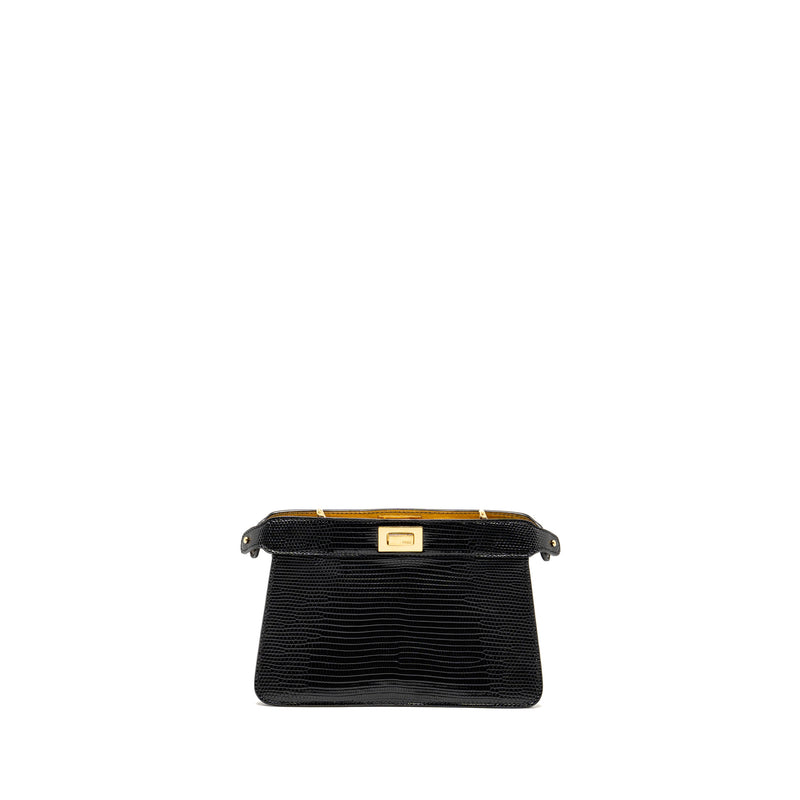 Fendi Peekaboo I See You Bag Lizard Black GHW