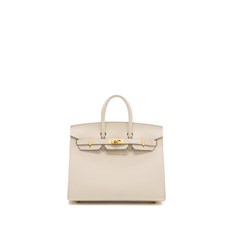 Hermes Birkin 25 Epsom Craie GHW Stamp U