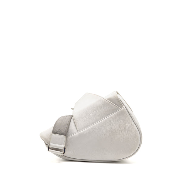 Dior Homme Saddle Belt Bag Calfskin White SHW