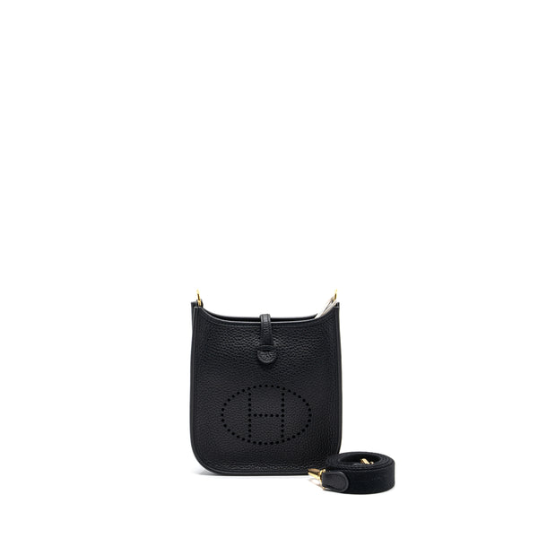Hermes Mini Evelyn Clemence Black GHW Stamp B