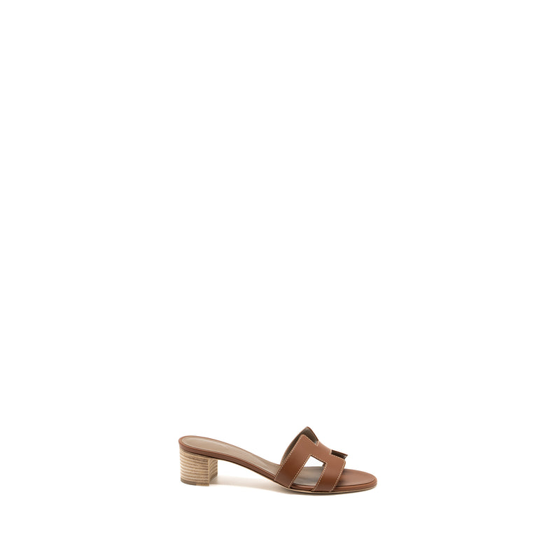 Hermes Size 37.5 Oasis Sandal Calfskin Gold