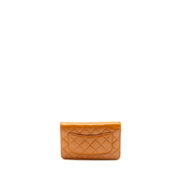 Chanel Classic Wallet on Chain Caviar Light Brown LGHW (Microchip)