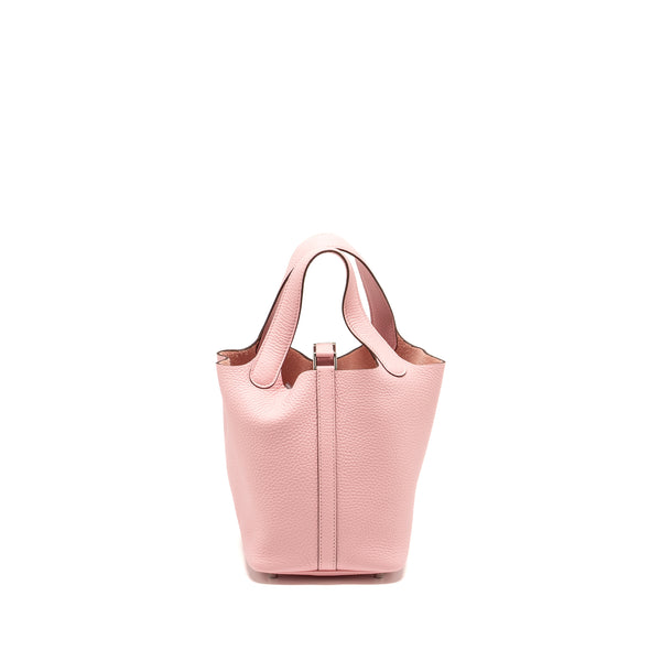 Hermes Picotin 18 Lock Bag Clemence 3Q Rose Sakura SHW Stamp B