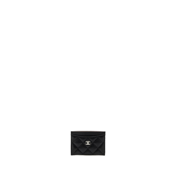Chanel Classic Card Holder Caviar Black SHW( Microchip)