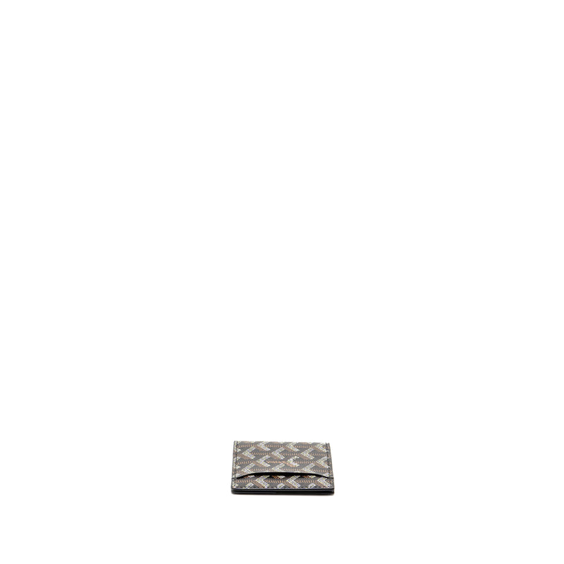 Goyard Bifold Wallet Multi Slot Goyardline Canvas Black