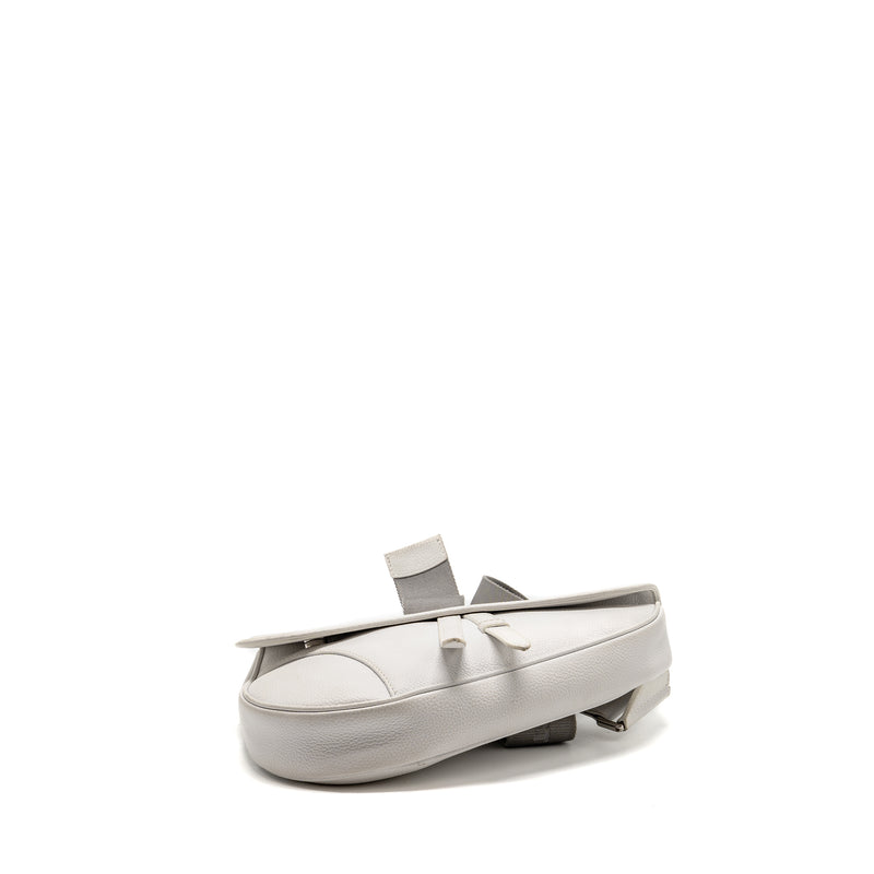 Dior Homme Saddle Belt Bag Calfskin White SHW