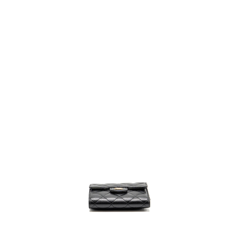 Chanel Small Classic Flap Wallet Caviar Black GHW (Microchip)