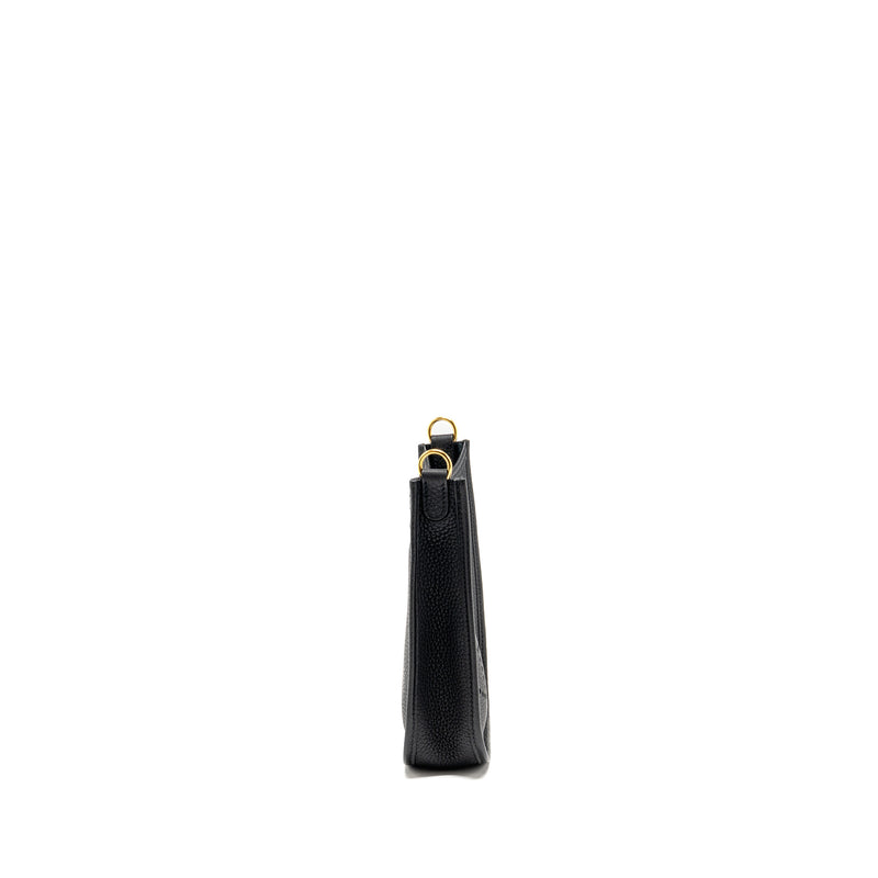 Hermes Mini Evelyne Clemence Black GHW Stamp Y