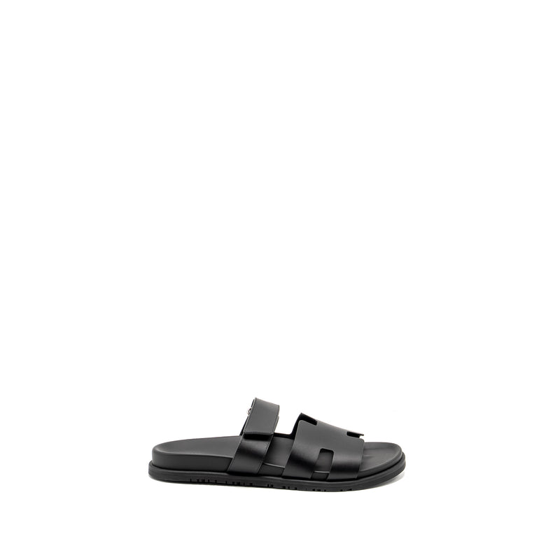 Hermes Size 45 Homme Chypre Sandals Black
